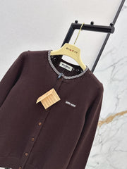 Brown Knit Cardigan