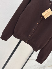 Brown Knit Cardigan