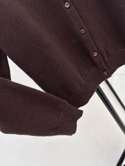 Brown Knit Cardigan