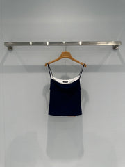 Color-blocked camisole with a layered look