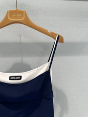 Color-blocked camisole with a layered look
