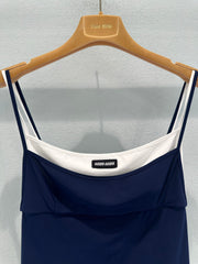 Color-blocked camisole with a layered look