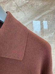 Brown Knitted Polo Sweater