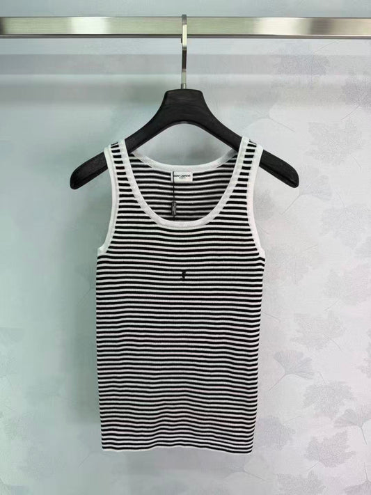 Classic Striped Knit Tank Top