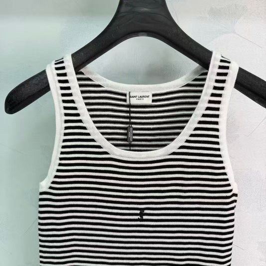 Classic Striped Knit Tank Top