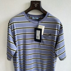 Striped Crew-Neck Short-Sleeve T-Shirt