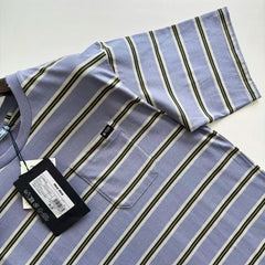 Striped Crew-Neck Short-Sleeve T-Shirt