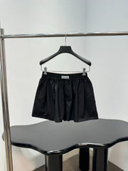 Elastic-waist casual shorts