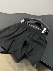 Elastic-waist casual shorts