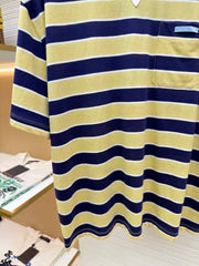 Striped Short-Sleeve Shirt with Patch Pocket