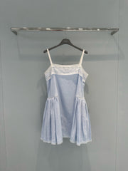 Linen Lace-Trim Cami Dress