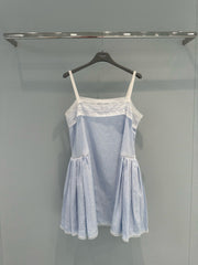 Linen Lace-Trim Cami Dress