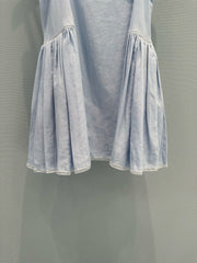 Linen Lace-Trim Cami Dress