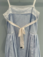 Linen Lace-Trim Cami Dress