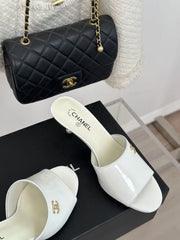 Open-toe high-heeled mules