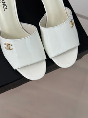 Open-toe high-heeled mules