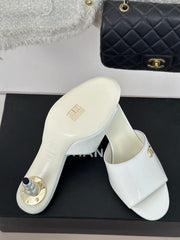 Open-toe high-heeled mules