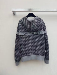 Reversible Cashmere Knit Hooded Jacket