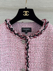 Pink Tweed Cropped Jacket