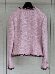 Pink Tweed Cropped Jacket