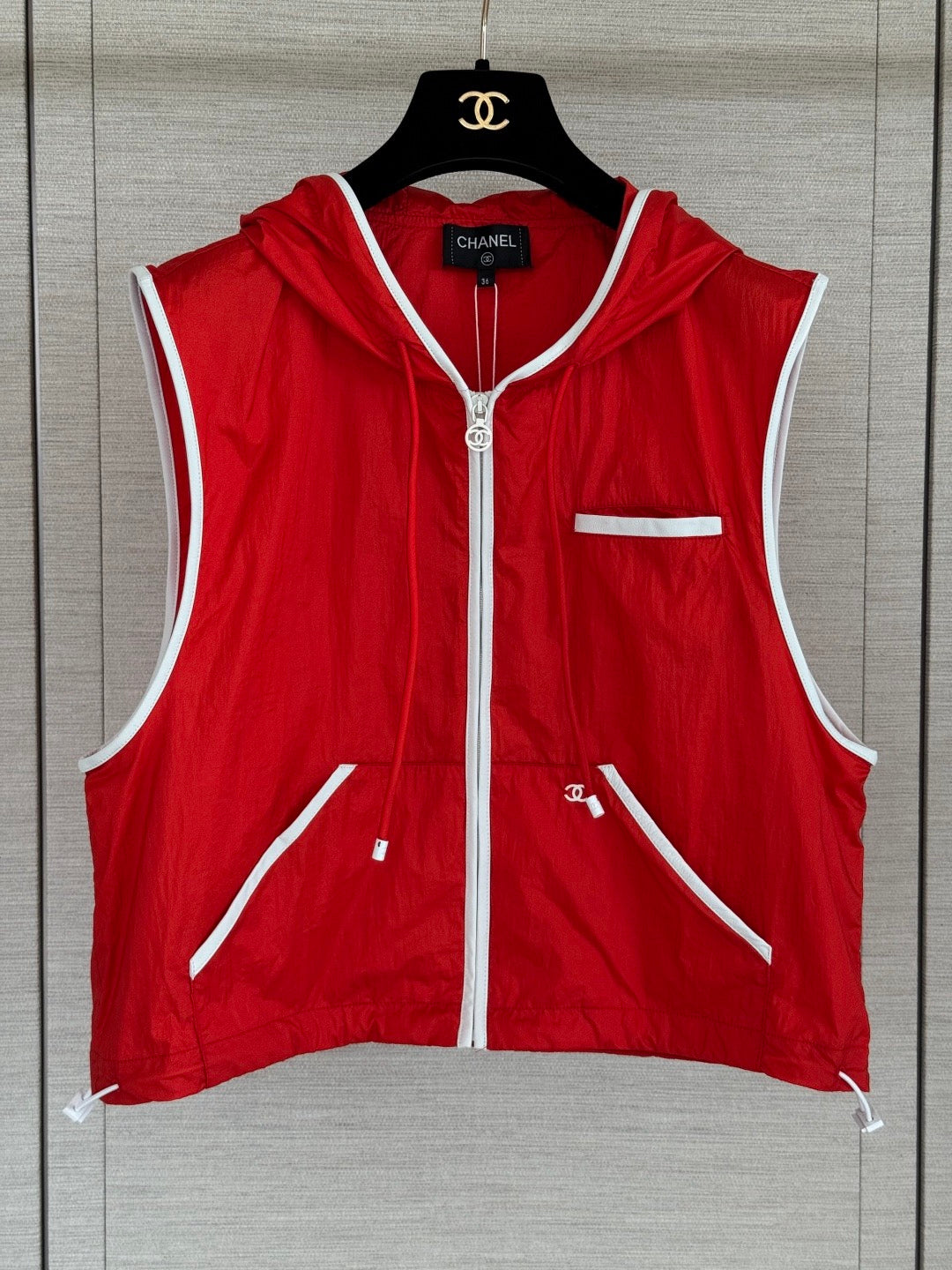Red Hooded Vest