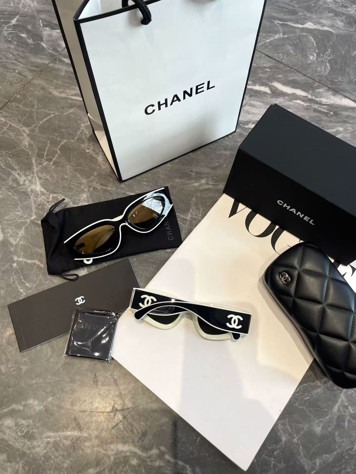 Panda-style sunglasses