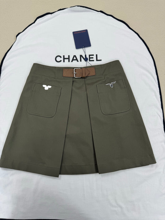 High-Waisted A-Line Mini Skirt