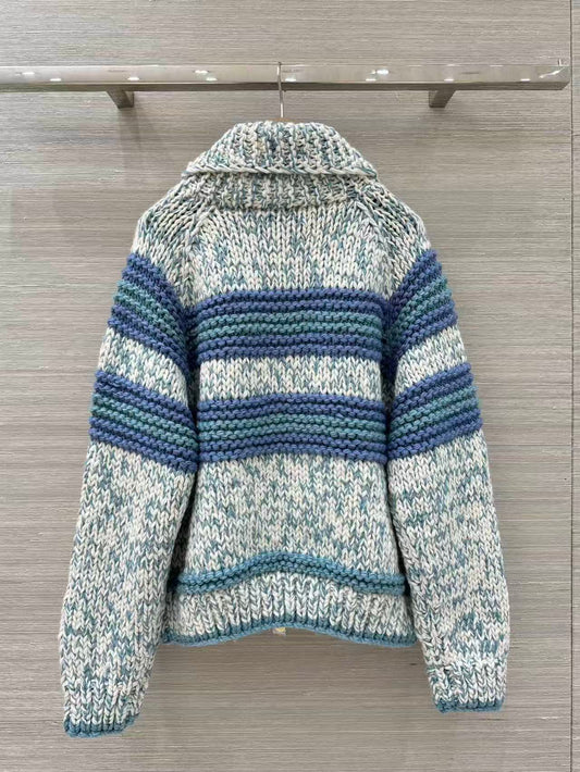 Chunky knit crochet sweater oversized coat