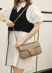 milk tea color Small  Marmont 2.0 Shoulder Bag