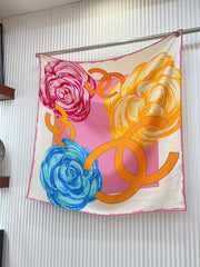 Square silk scarf