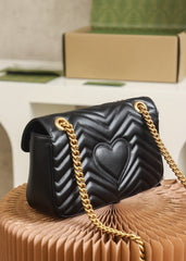 black Small  Marmont 2.0 Shoulder Bag
