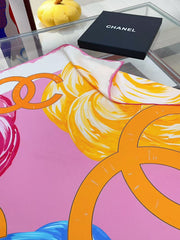 Square silk scarf