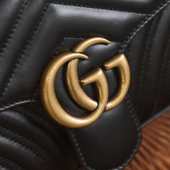 black Small  Marmont 2.0 Shoulder Bag