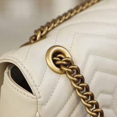 white Small Marmont 2.0 Shoulder Bag