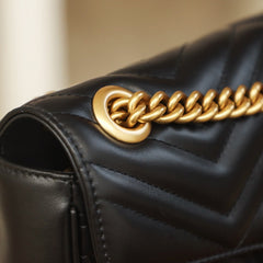 black Small  Marmont 2.0 Shoulder Bag