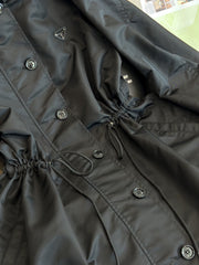 Hooded Loose Drawstring Classic Nylon Casual Rain jacket