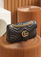 black Small  Marmont 2.0 Shoulder Bag