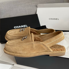 Fur-Lined Mules
