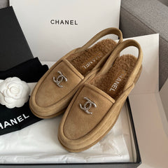 Fur-Lined Mules