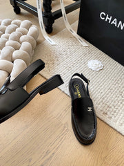 Rhinestone Loafer Sandals
