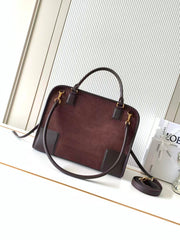 Large Suede "Chocolate Toast" Bag