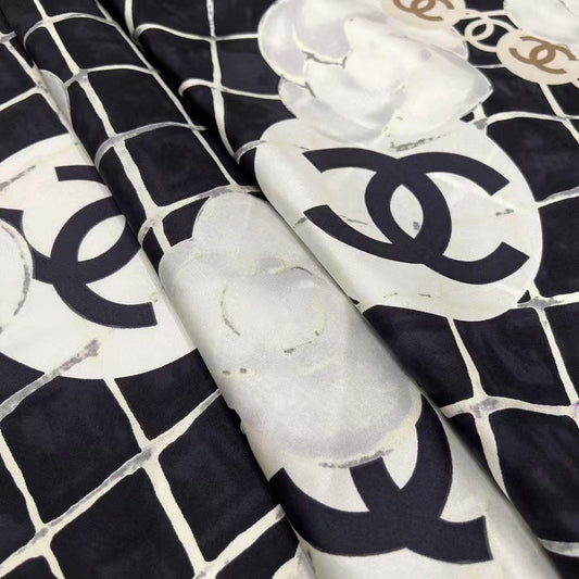 Square silk scarf